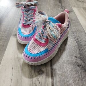 Kids Pink and Blue Sneakers